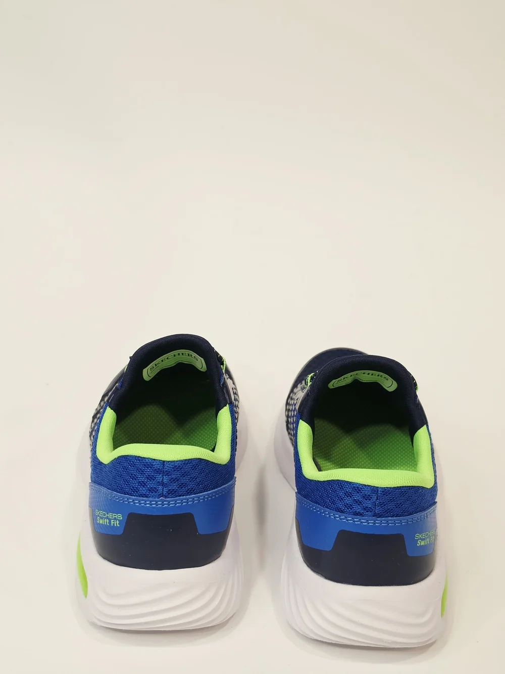 Skechers Kids' Navy & Green Swift Fit Slip-On Sneakers